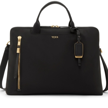 Cặp xách đeo chéo công sở Tumi Voyageur Benin Laptop Carrier Black Gold