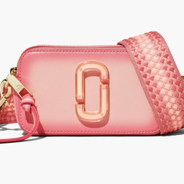 Túi nữ Marc Jacobs màu đỏ Peach Multi The Fluoro Edge Snapshot Crossbody Bag