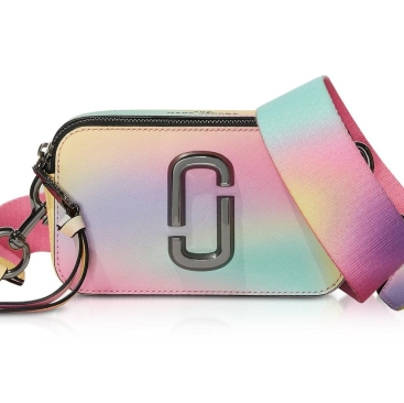 Túi xách nữ Marc Jacobs cầu vồng Snapshot Airbrush Rainbow Leather Crossbody Bag