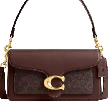 Túi đeo chéo Coach Tabby Shoulder Bag 26 In Signature Canvas Brass Maple CI032 