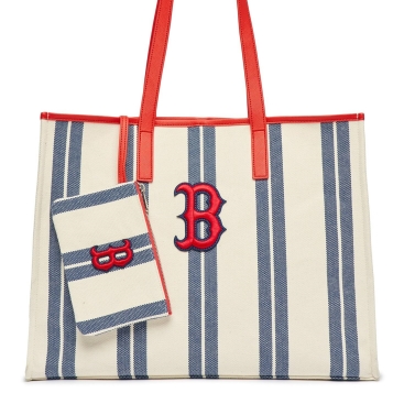 Túi unisex MLB B Ethnic Stripe Tote Bag Boston Red Sox L.Navy 3AORL0323-43NYL