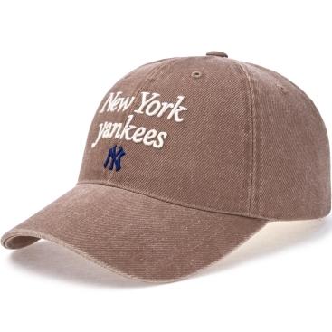 Nón lưỡi trai MLB New York Yankees Varsity Lettering Washed Unstructured Ball Cap Beige 3ACPVV04N-50BGD 