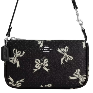 Túi kẹp nách Coach Nolita 19 With Bow Print Multicolor Black CZ454