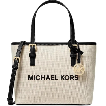 Túi đeo chéo Michael Kors Mini tout-bag Jet Set Travel from the canvas Black