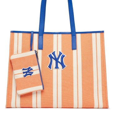 Túi unisex MLB NY Ethnic Stripe Tote Bag New York Yankees L.Orange Màu Cam 3AORL0323-50ORL