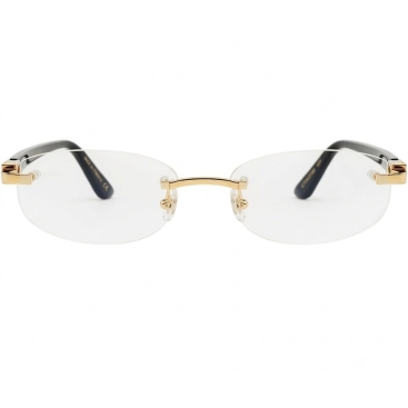 Mắt Kính Cận Cartier Gold Black Transparent CT0318O 001