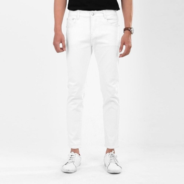 Quần nam dài màu trắng jean Zara