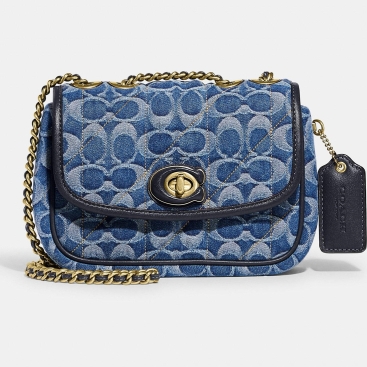 Túi nữ Coach Pillow Madison Shoulder Bag 18 In Signauture Denim With Quilting