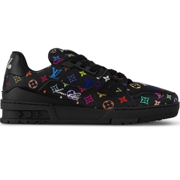 Giày Thể Thao unisex LV Trainer LV x TM Noir 1AHEKZ