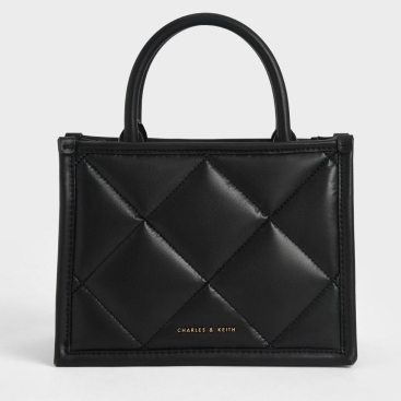 Túi đeo chéo Charles & Keith Quilted Double Handle Tote Bag