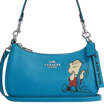 Túi đeo chéo Coach X Peanuts Teri Shoulder Bag With Linus Parrot Blue Multi CBM31