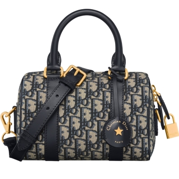 Túi xách nữ Dior Groove 20 Bag Blue Dior Oblique Jacquard