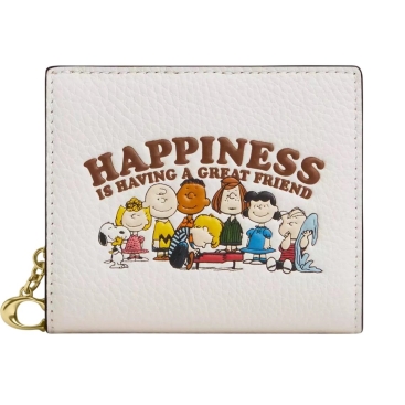 Ví ngắn Coach X Peanuts Snap Wallet Chalk Multi CBN36