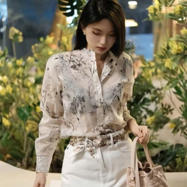 Sơ mi nữ Dior mẫu mới họa tiết limited