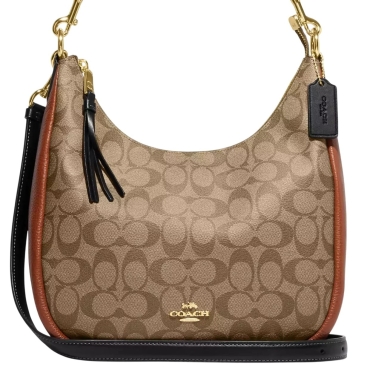 Túi xách Coach Jules Hobo Bag in Signature Color Block Canvas Khaki Multicolor CF350 