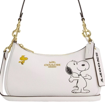 Túi đeo chéo Coach X Peanuts Teri Shoulder Bag With Snoopy Chalk Multi CBJ76