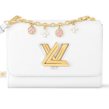 Túi đeo chéo nữ Louis Vuitton Twist MM Optic White