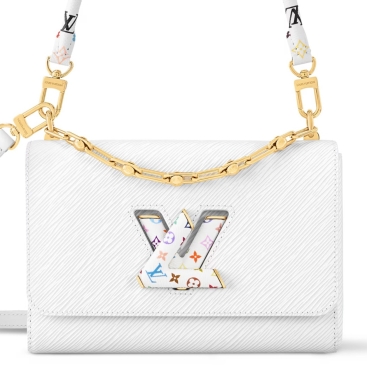 Túi xách Louis Vuitton LV x TM Twist MM Slim White