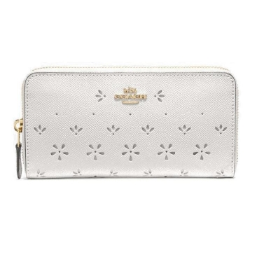 Ví nữ Coach Accordion Zip Wallet With Perforated Floral