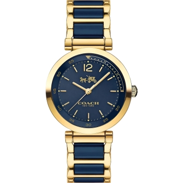 Đồng hồ đeo tay Coach Sport Ceramic Blue Dial Two Tone Steel Strap Watch 14502462