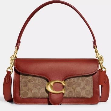 Túi đeo chéo Coach nữ Tabby Shoulder Bag 26 In Signature Coated Canvas And Refined Calf Leather CI032