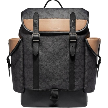 Ba lô Coach Hitch Backpack In Signature Canvas With Horse And Carriage Print Charcoal Gray Multicolor C1059