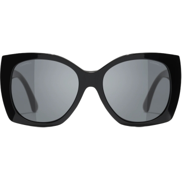 Kính Chanel Square Sunglasses Acetate Black