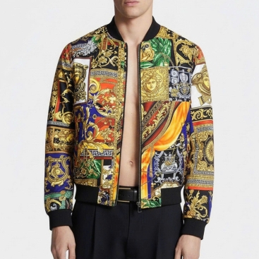 Áo khoác Bomber 3 Lớp trần bông Versace