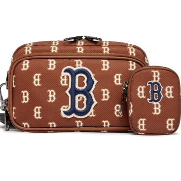Túi đeo chéo MLB B Mini Monogram Boston Red Sox 3ACRS012N-43BRD Màu Nâu