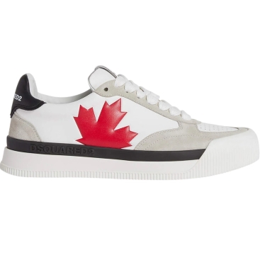 Giày trắng Dsquared2 New Jersey Sneakers White Red