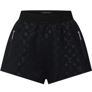 Quần ngắn thời trang LV Louis Vuitton Monogram Jogging Shorts Black