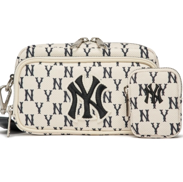 Túi MLB NY Mini Classic Monogram Crossbody Bag New York Yankees D.Cream 3ACRS012N-50CRD Màu Trắng Kem