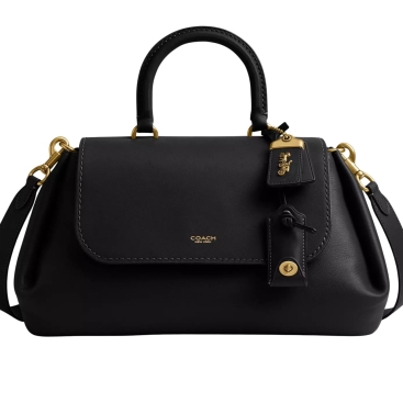 Túi xách Coach Slouchy Rogue Top Handle Bag Brass Black CCC39