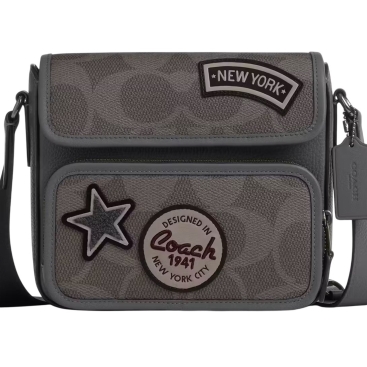 Túi đeo chéo Coach Nam Sullivan Flap Crossbody Bag in Maxi Signature Canvas with Patch CCG29