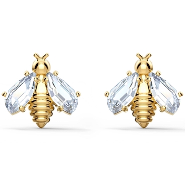 Hoa tai Swarovski Con Ong Eternal Flower Stud Earrings Bee White Gold-Tone Plated 5538087