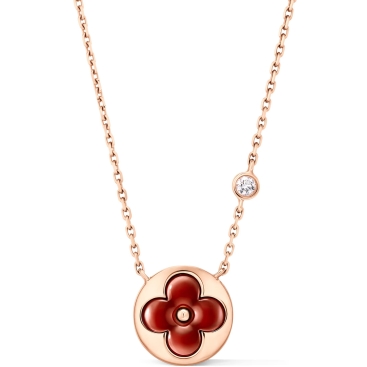 Dây chuyền nữ thời trang Louis Vuitton Color Blossom BB Sun Pendant Cornelian and Diamond