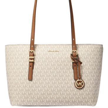 Túi xách Michael Kors Quinn Medium Signature Logo and Leather Tote Bag Vanilla