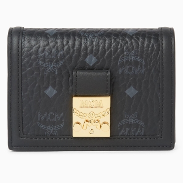Ví nữ đen MCM Tracy Wallet in Visetos Black