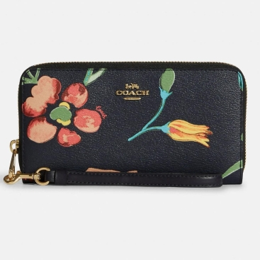 Ví nữ dài Coach Long Zip Around Wallet With Dreamy Land Floral Print