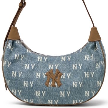 Túi xách MLB Classic Monogram Vintage Denim Hobo Bag New York Yankees Blue 3ABQMV55N-50BLL