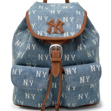 Ba lô MLB Classic Monogram Vintage Denim Backpack New York Yankees Blue 3ABKM065N-50BLL