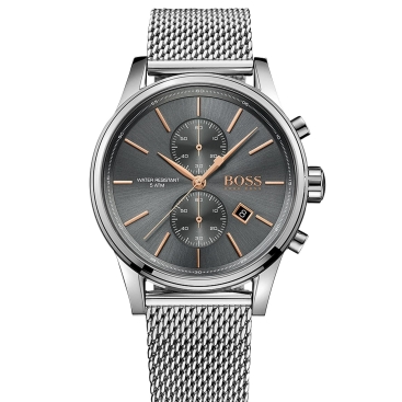 Đồng hồ nam đeo tay Hugo Boss Jet Stainless Steel Chronograph Grey Quartz Watch