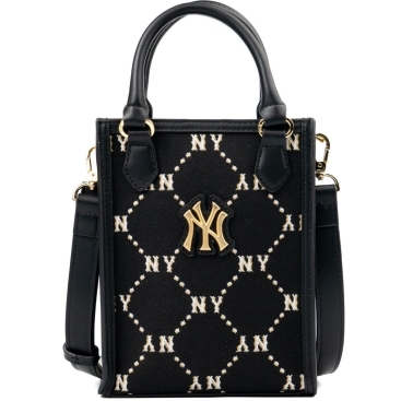 Túi xách MLB Korea Diamond Monogram Mini Tote Bag New York Yankees Black 7ACRMD34N-50BKS