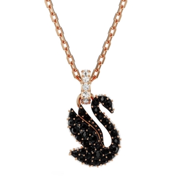 Dây chuyền thời trang Swarovski Thiên Nga Swan Pendant Small Black Rose Gold-tone Plated 5678046