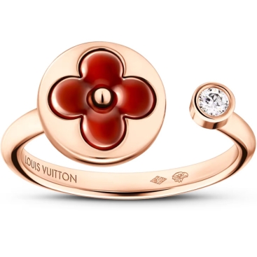 Nhẫn nữ LV Louis Vuitton Color Blossom Mini Sun Ring Cornelian and Diamond