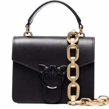 Túi xách Pinko Mini Love Bag Top Handle Maxi Chain Black