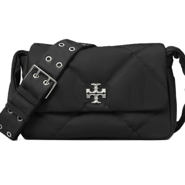 Túi đeo chéo Tory Burch Kira Diamond Quilt Nylon Messenger Bag Black