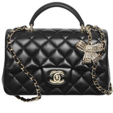 Túi đeo chéo Chanel Mini Classic Handbag With Top Handle Black