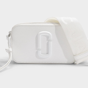 Túi đeo chéo nữ Marc Jacobs màu trắng The Snapshot Camera Bag In Moon White