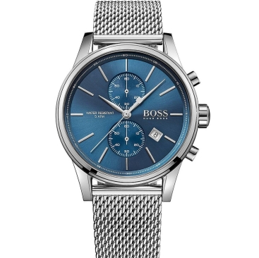 Đồng hồ đeo tay Nam Hugo Boss 1513441 Mens Jet Stainless Steel Blue Dial Mesh Strap Chronograph Watch